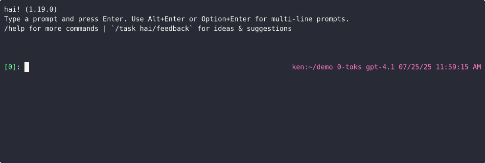Using the !hai tool