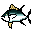 a pixel fish