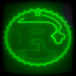 Rust logo svg converted to pts and display on oscilloscope.