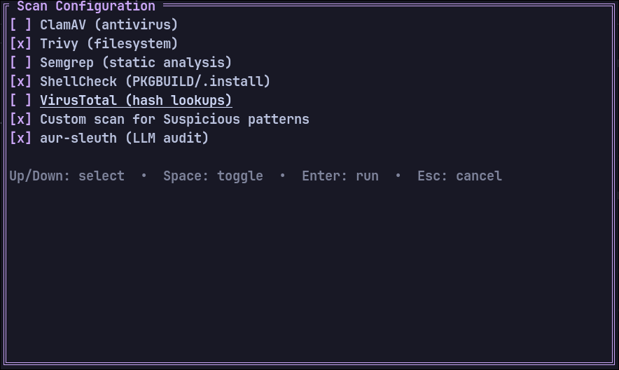 Scan configuration (v0.4.5)