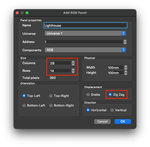 Add RGB Panel