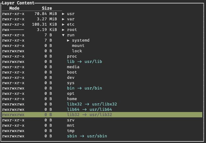 Screenshot with table