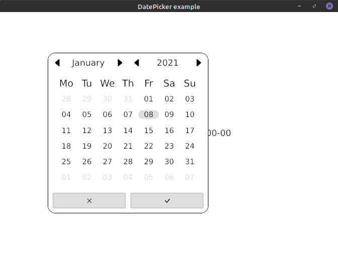 Date Picker showcase