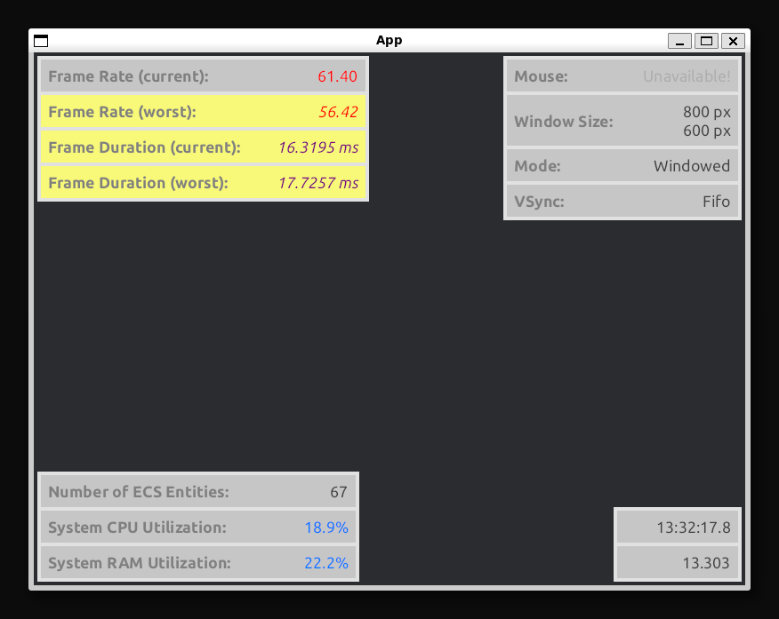 Screenshot of the settings example showing multiple UIs with custom configuration