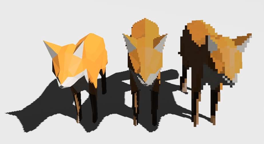 Pixelated foxes