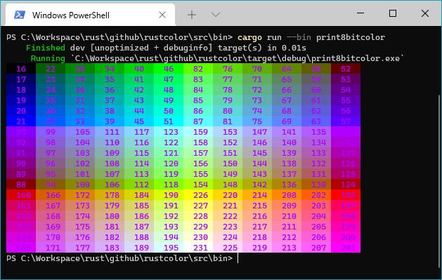 rustcolor — Rust utility // Lib.rs