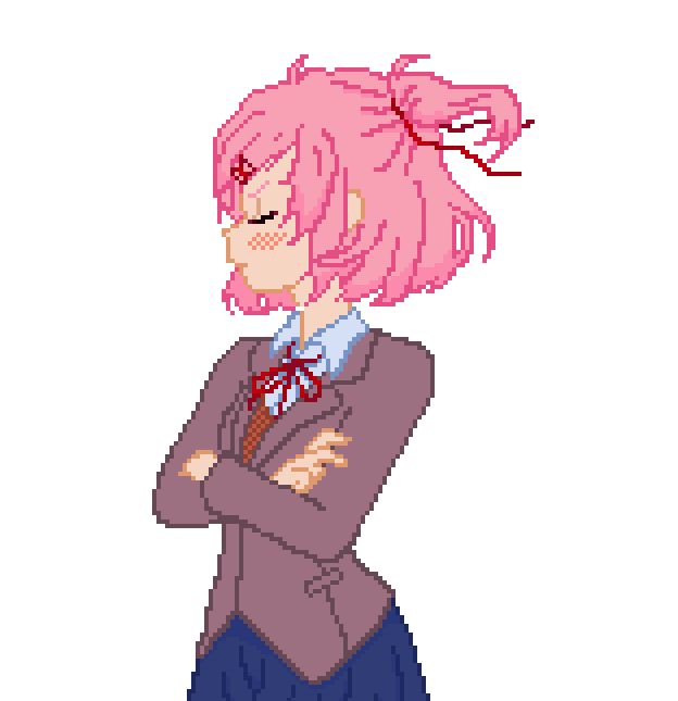 Natsuki's pixellated avatar