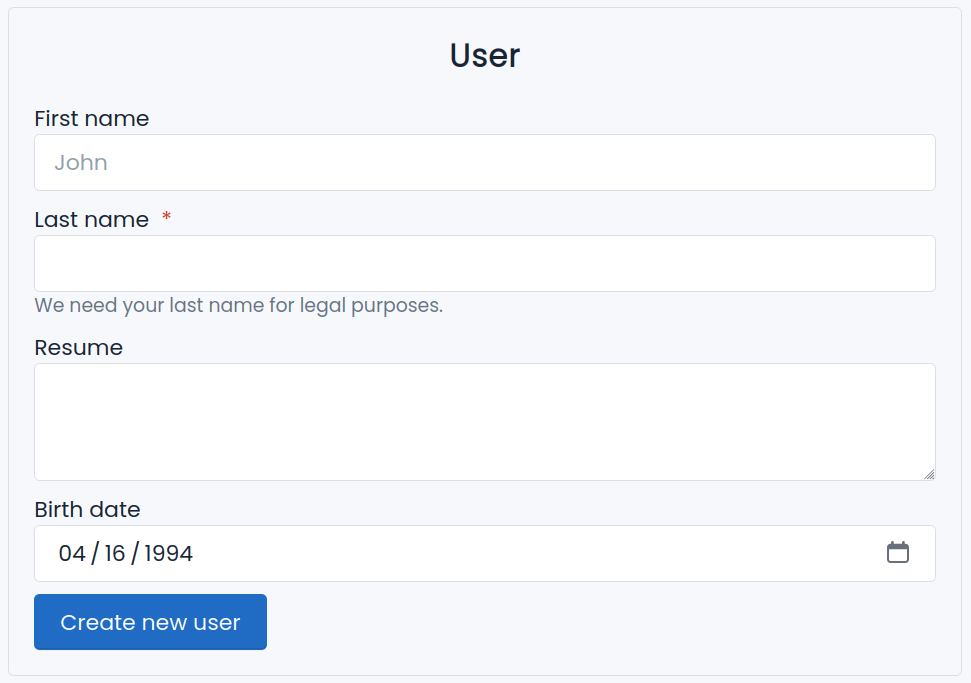 SQLPage list component