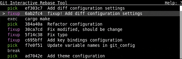 Commit overview