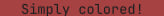 Dim red text color in terminal