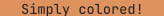 Dim yellow text color in terminal