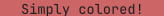 Red text color in terminal