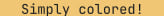 Yellow text color in terminal