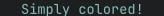 Cyan text color in terminal