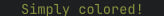 Dim green text color in terminal