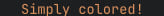 Dim yellow text color in terminal