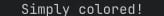 White text color in terminal
