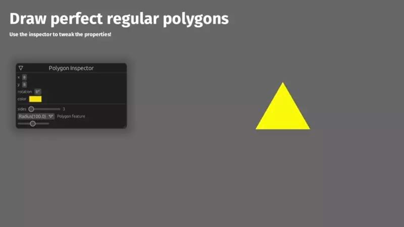 Regular polygon demo