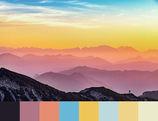 Picture of mountain and color palette