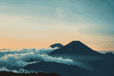 dithered mountains