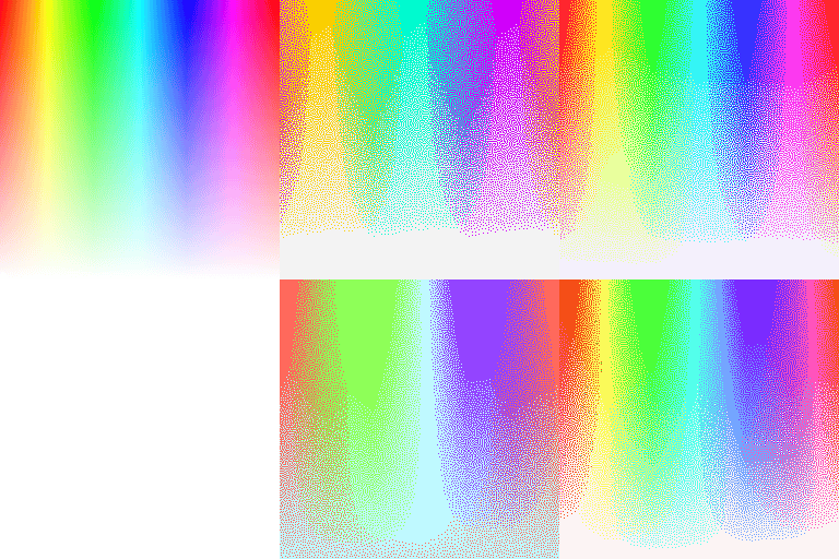 4 quantized rainbow gradients