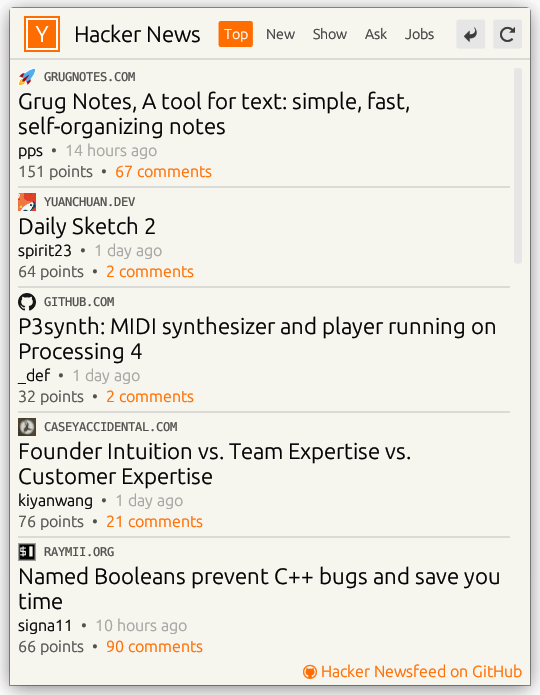 Hacker newsfeed rust application lib rs
