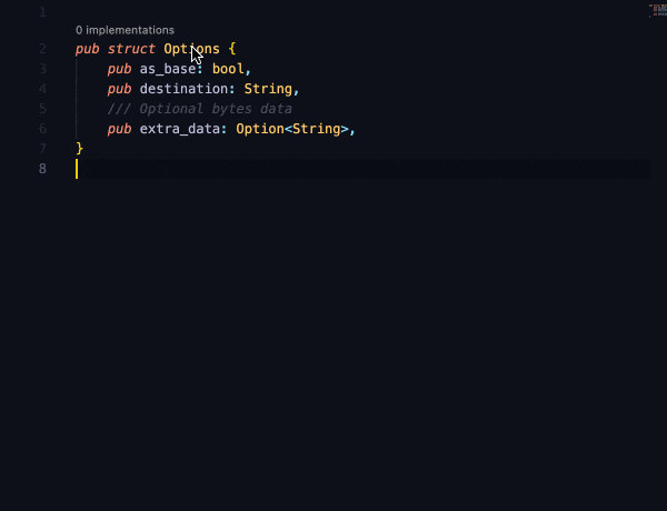 TypeScript interface doc comment preview