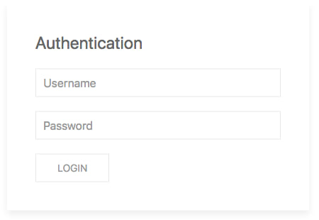 authentication screen