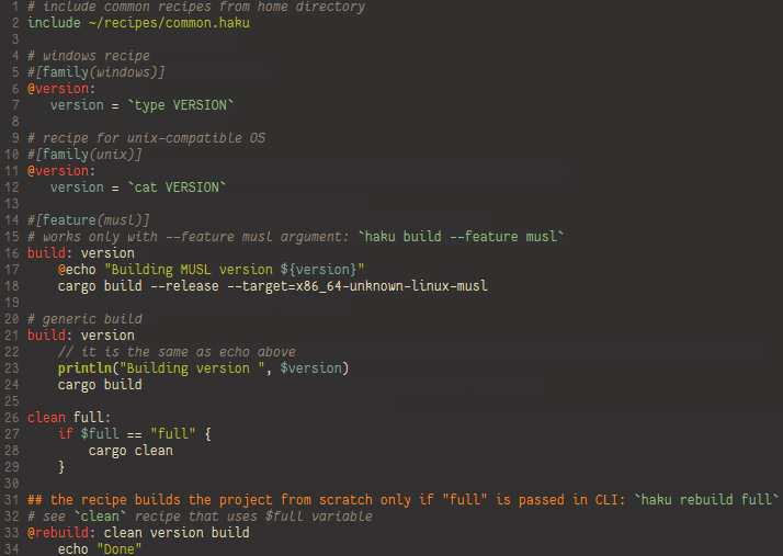 Haku syntax hightlight in gVim using gruvbox colorscheme and Fantasque Sans Mono font