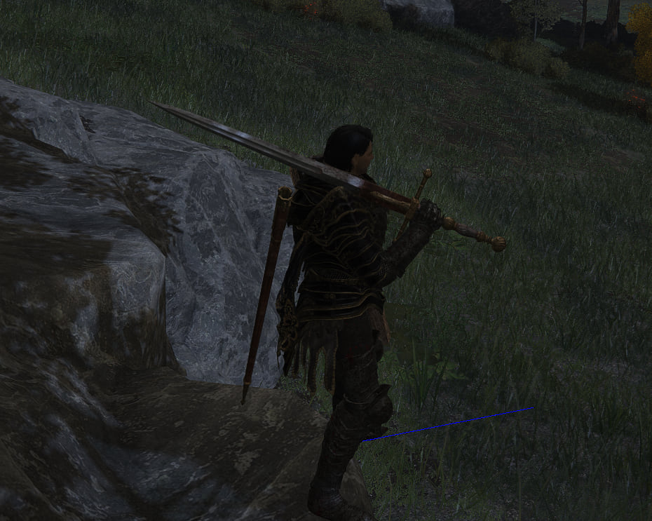 Debug line rendered by example mode code