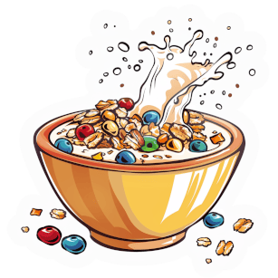 a lively bowl of muesli