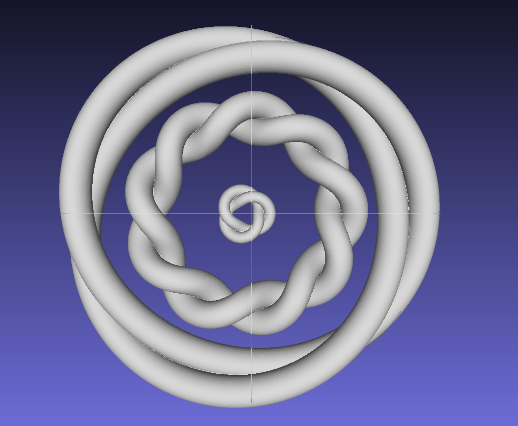 Torus Knot Mesh rendered in MeshLab