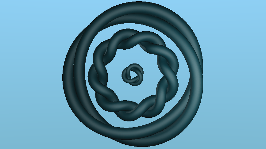 Torus Knot rendered in ShaderToy