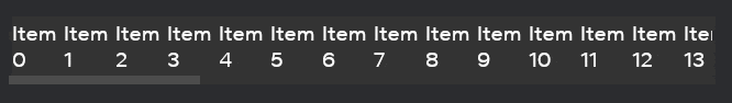 Horizontal Scrollbar
