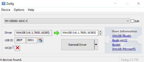 describe how to install WinUSB driver to your composite device