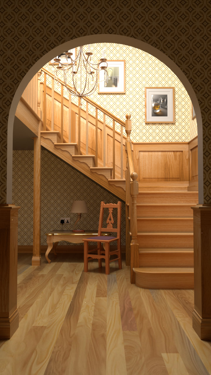 Staircase rendered by rs_pbrt