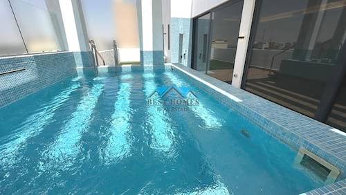 Spacious 3 Bedrooms Penthouse with Sea View Balcony in Fnaitees