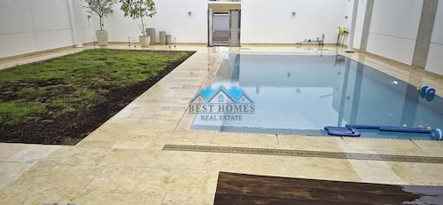 Brand New Morden 3 Bedrooms Semi Furnished Villa with Pool and Garden in Salwa
