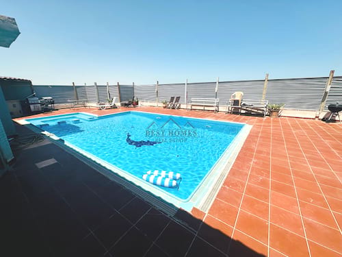 Good Size 3 Bedrooms Apartment with Rooftop Pool in Salwa