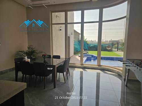 Modern 8 Bedrooms Furnished Villa with Private Pool, Garden & Diwaniya in Sabah Al Ahmed