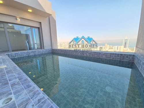 3 Bedrooms Penthouse Apartment with Pool and Terrace in Salmiya