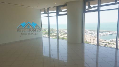 3 Bedrooms Big Apartment with panoramic sea view in Salmiya