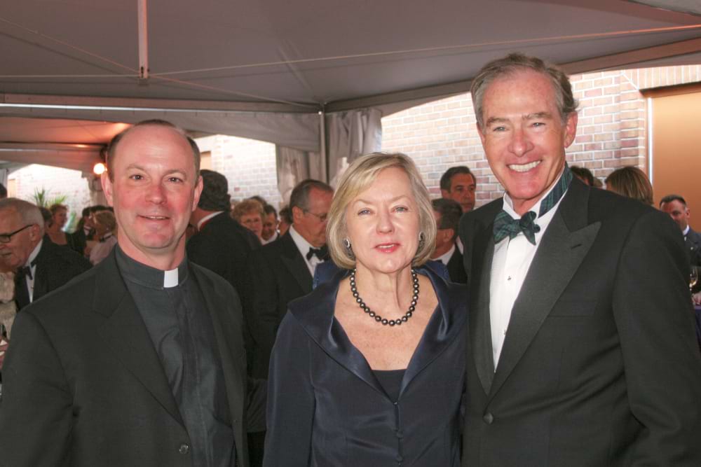 <b>Father Pilarz and the Condrons </b><br /> Photo of the late Rev. Scott R. Pilarz, S.J., with Mr. and Mrs. Condron at the launch of the University's Capital Campaign.