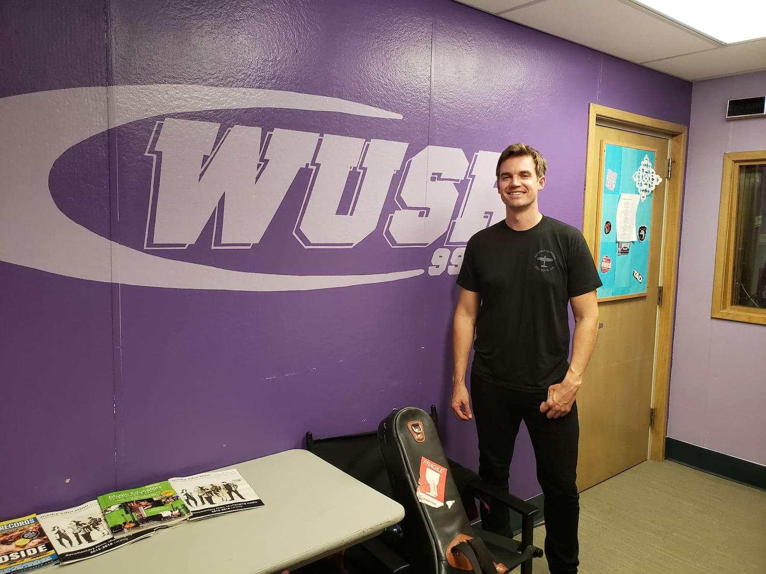 <b>Tyler Hilton</b><br /> Tyler Hilton visiting WUSR for a live in-studio performance and interview before he opens for Springfest 2019.