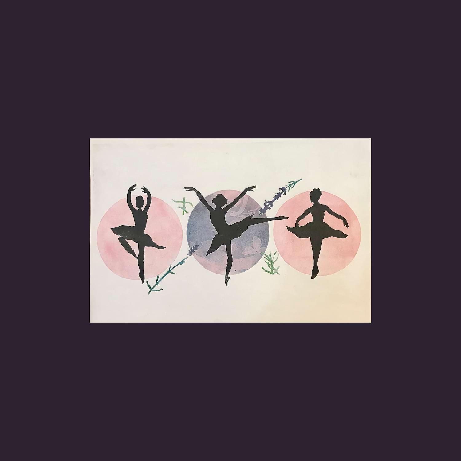  Alysse Machalek. Dancers. Pochoir print. 2020.
