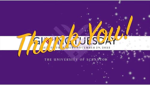 A graphic of a Giving Tuesday Thank You Banner.