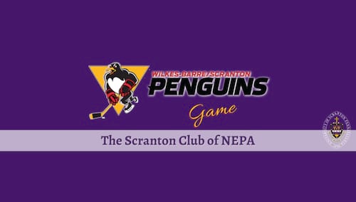 Graphic that reads "Wilkes-Barre/Scranton Penguins Game"