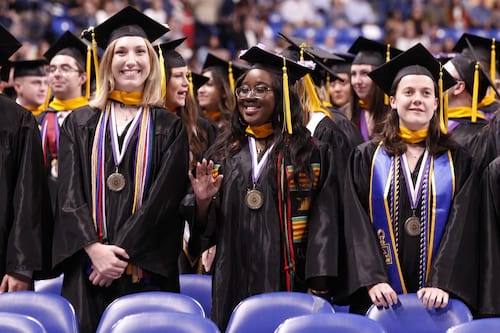 The University of Scranton conferred more than 850 bachelor’s degrees at its undergraduate commencement ceremony on May 21. Degrees were conferred to graduates who had completed their academic degree requirements in August and December of 2022, as well as January and May of 2023.