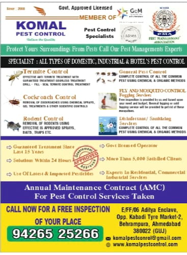 Komal Pest Control in Ahmedabad