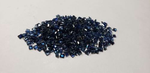 Blue Sapphire Square Cut: 2.5mm - 3mm